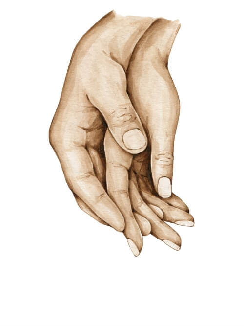 Hållande händer (färger) - Poster