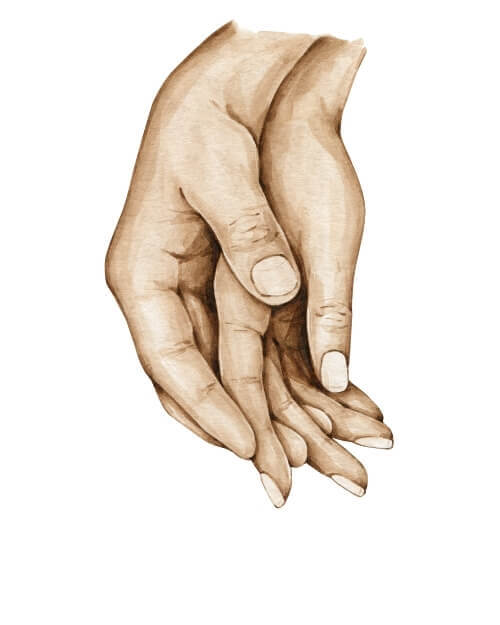 Hållande händer (färger) - Poster