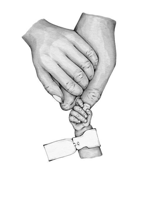 Pappa, mamma & nyfödd - Poster