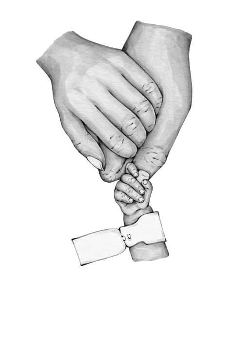 Pappa, mamma & nyfödd - Poster