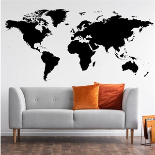 Wallsticker världskarta