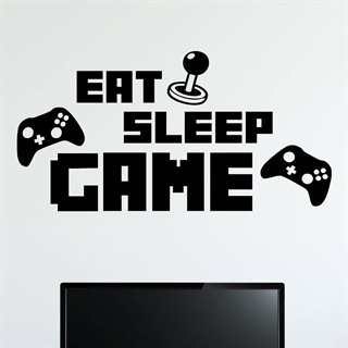 EAT SLEEP GAME  1 - Wallstickers