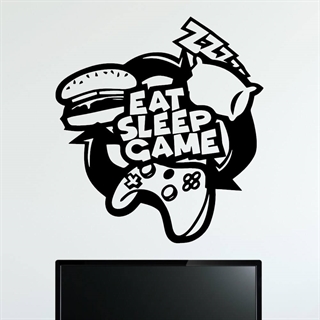 EAT SLEEP GAME BURGER - Wallstickers