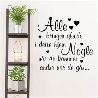 Alla besökare skänker - Wallstickers