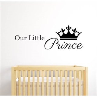 Wallstickers med texten Our little prince