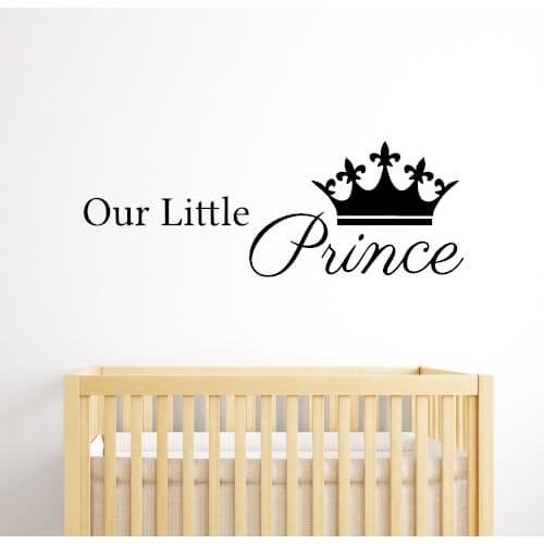 Wallstickers med texten Our little prince