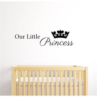 Wallstickers med texten "Our little princess"