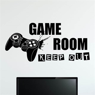Game Room Keep Out Joystick - Wallstickers