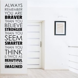 Wallstickers med engelsk text – Always remember you are