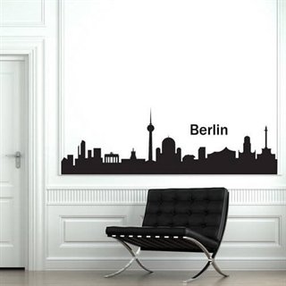 Mycket modern wallsticker av Berlins skyline