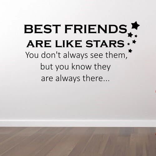 Text med best friend - En wallstickers-text till väggen