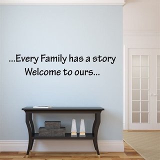 Every family has a story - en tankeväckande wallstickers med text