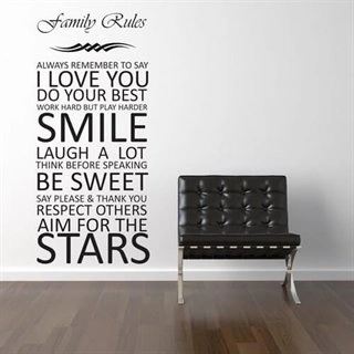 Family rules - Wallstickers