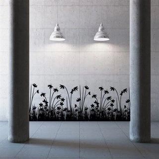 Gräs med blommor  - Wallstickers