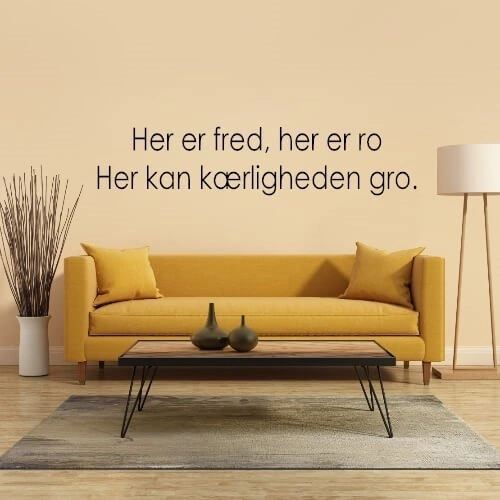 Här finns fred, här finns ro - Wallstickers