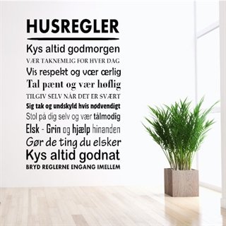 Husregler - Wallstickers