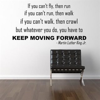 Wallstickers citat med texten. Keep moving forward