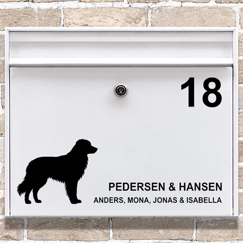 Brevlåda stickers Border Collie siluett