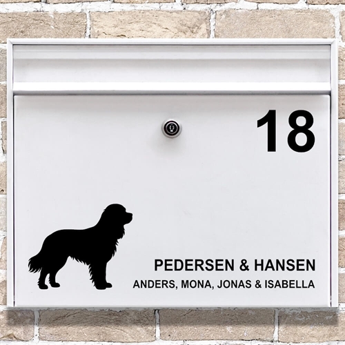 Brevlåda stickers Cavalier King Charles Spaniel silhuett