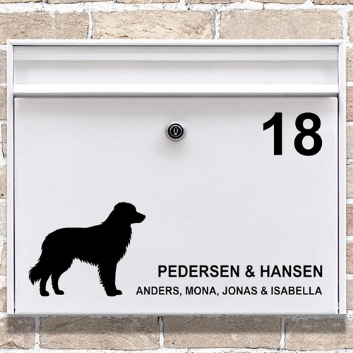 Brevlåda stickers Golden retriever siluett