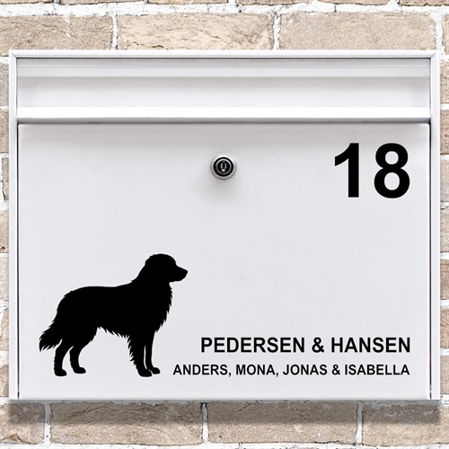 Brevlåda stickers Australian Shepherd silhuett