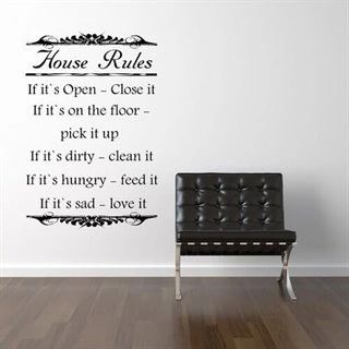 House Rules  - Wallstickers