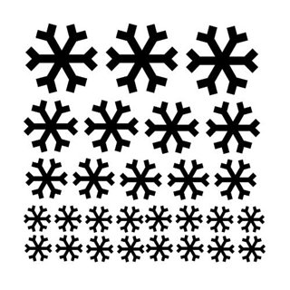 Wallstickers med 28 vackra snöflingor