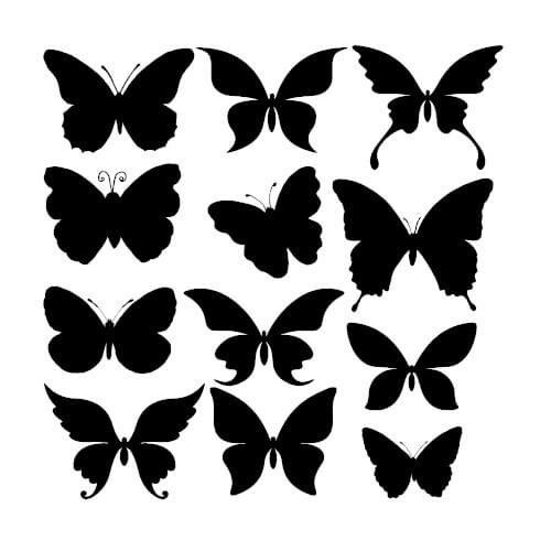 Wallstickers med 12 fjärilar