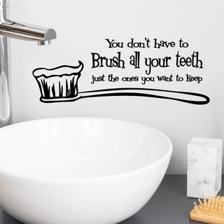 Wallstickers för badrummet med Borsta alla tänderna