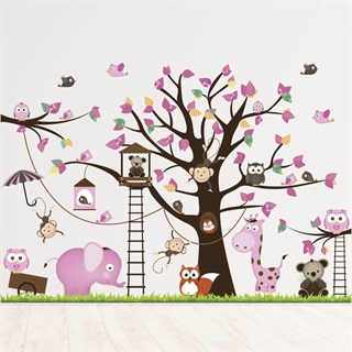 Sohu Barndesign i rosa - Tryckt Wallstickers