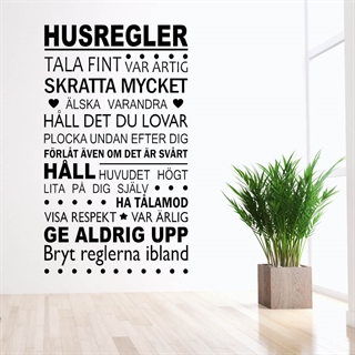 Moderna Husregler - Wallstickers