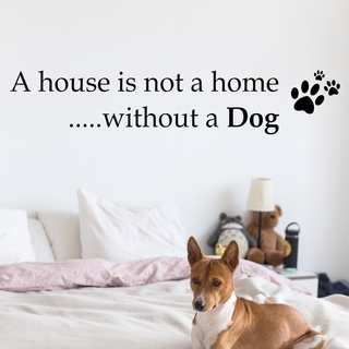 Wallstickers med engelsk text – A house without a dog