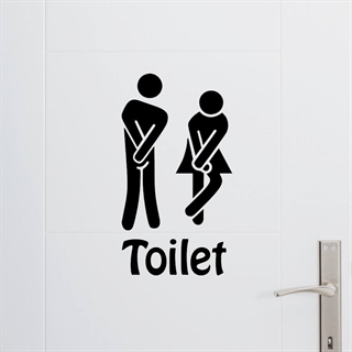 Toalettsticker man och Kvinna - Wallstickers