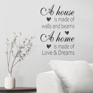 Ett hem är gjort av Love - wallstickers