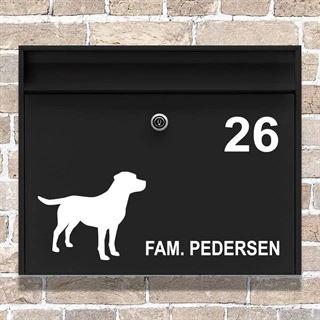 Brevlåda klistermärken med hund