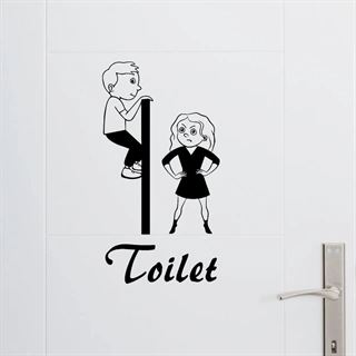 Wallsticker Toalett skylt