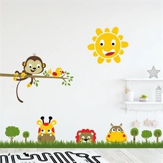 Wallstickers - De roliga djungeldjuren