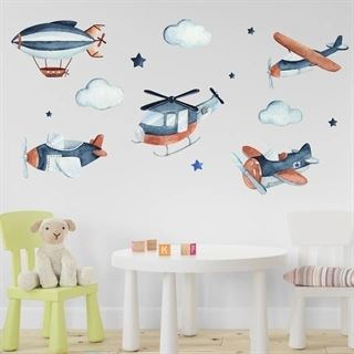 Retro flygplan wallstickerser 