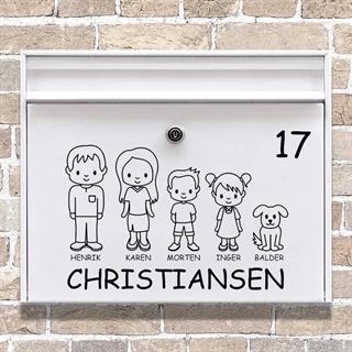 Brevlådesticker - Familj 13