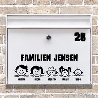 Brevlådesticker - Familj 15