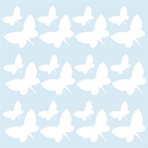 Fjärilar multicolor - wallstickers i turkos, mint, ljusblå