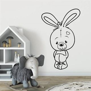 WALLSTICKER MED SÖT KANIN 2