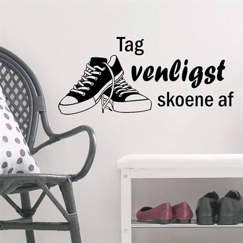 Ta av dig skorna - wallstickers