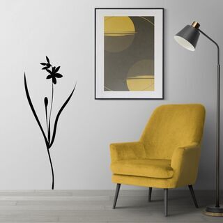 Silhouette blomma - wallstickers
