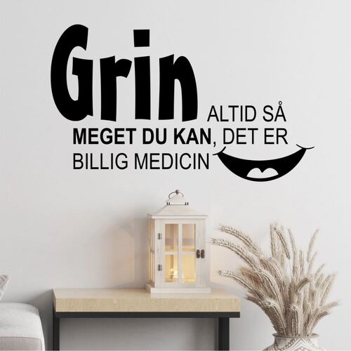 Wallsticker Grin meget