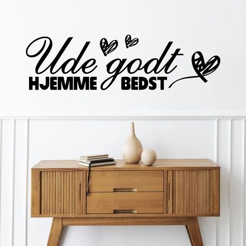 Väggdekal Ude godt hjemme bedst