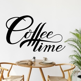 Wallstickers för köket med texten "Coffee time"