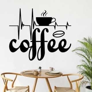 Wallstickers kaffe hjärtslag