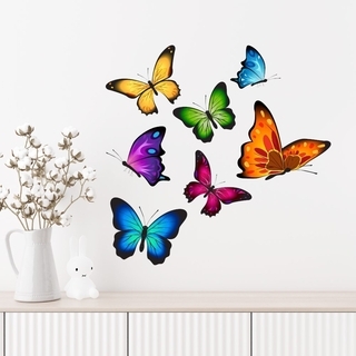 Färgglada fjärilar walllstickers