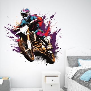 Motocrosscykel med splat väggdekal